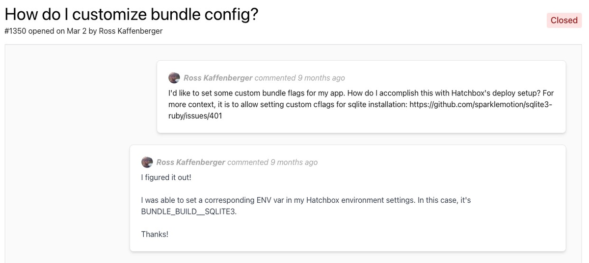 Conversation about Bundler Config